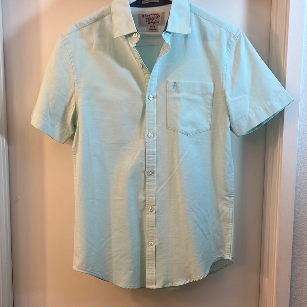 Original Penguin Blue Casual Button Down Shirt
